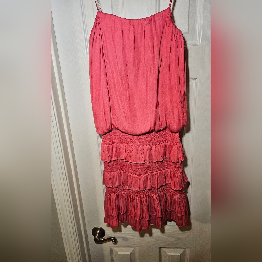 Chic Pink Ruffled Dress